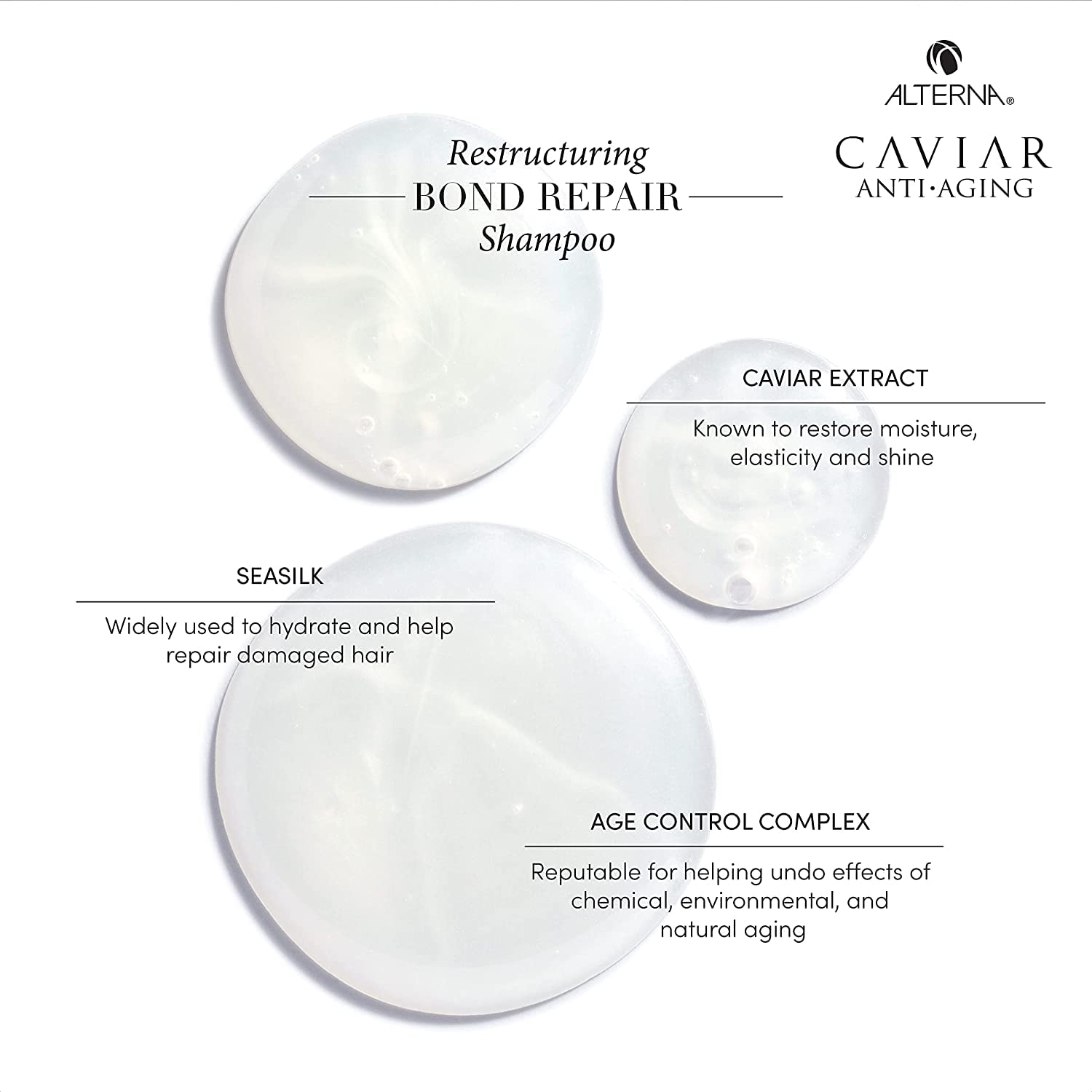 Alterna Caviar Anti-Aging Restructuring Bond Repair Shampoo, 8.5-Ounce (2-Pack)