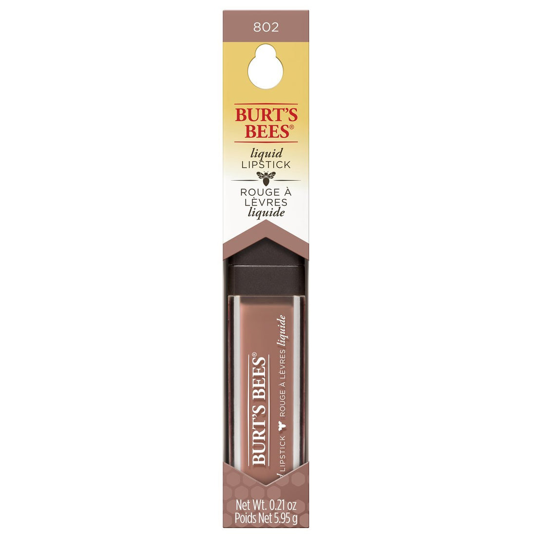 Burt's Bees 100% Natural Glossy Liquid Lipstick, Niagara Nude, 1 Tube