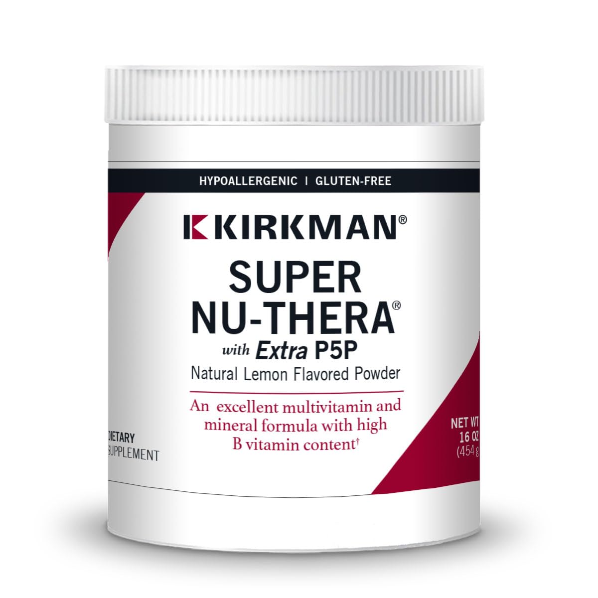 Kirkman Super Nu-Thera® with 25 mg P-5-P Powder - New, Improved Formula! | 454 gm/16 oz | Multi Vitamin