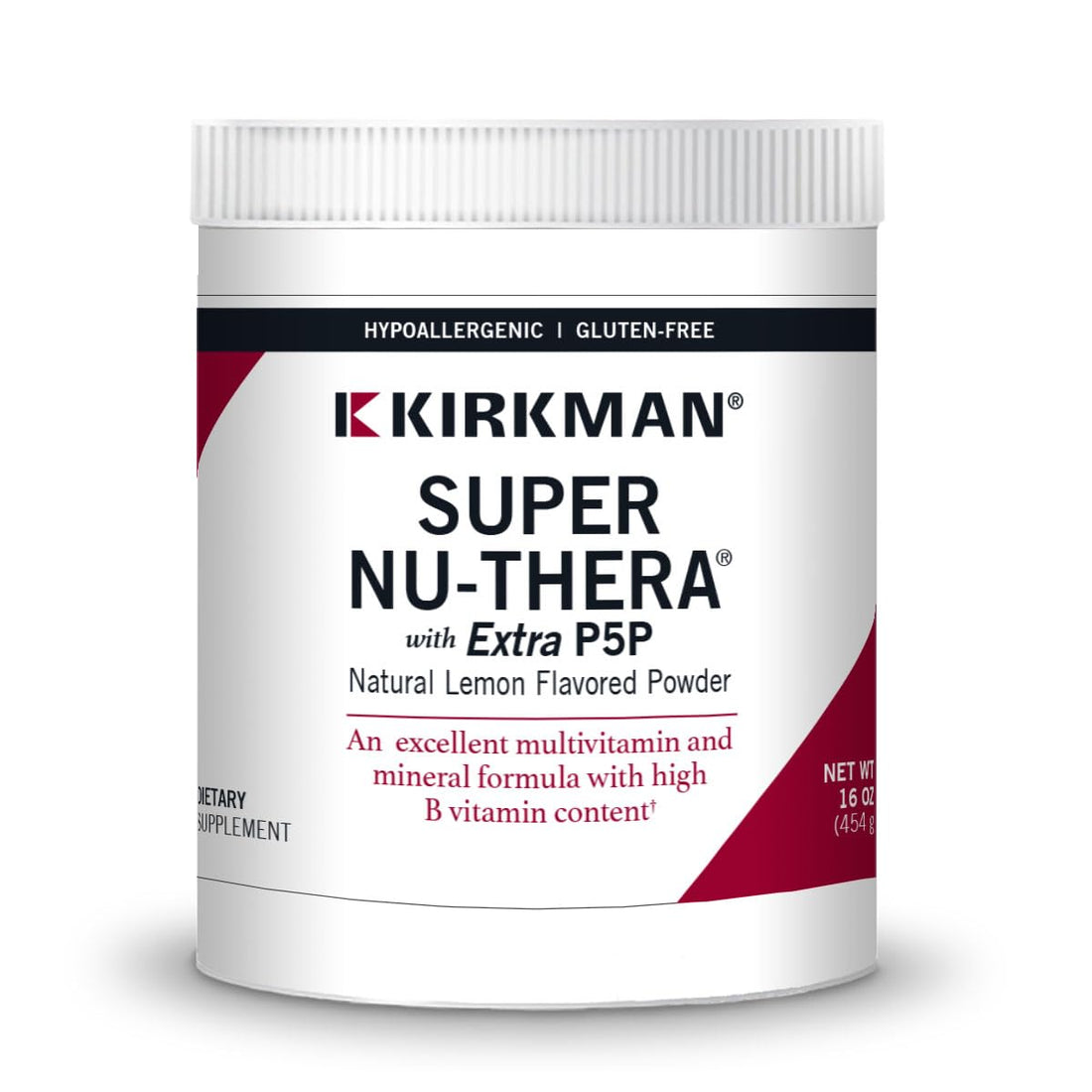 Kirkman Super Nu-Thera® with 25 mg P-5-P Powder - New, Improved Formula! | 454 gm/16 oz | Multi Vitamin