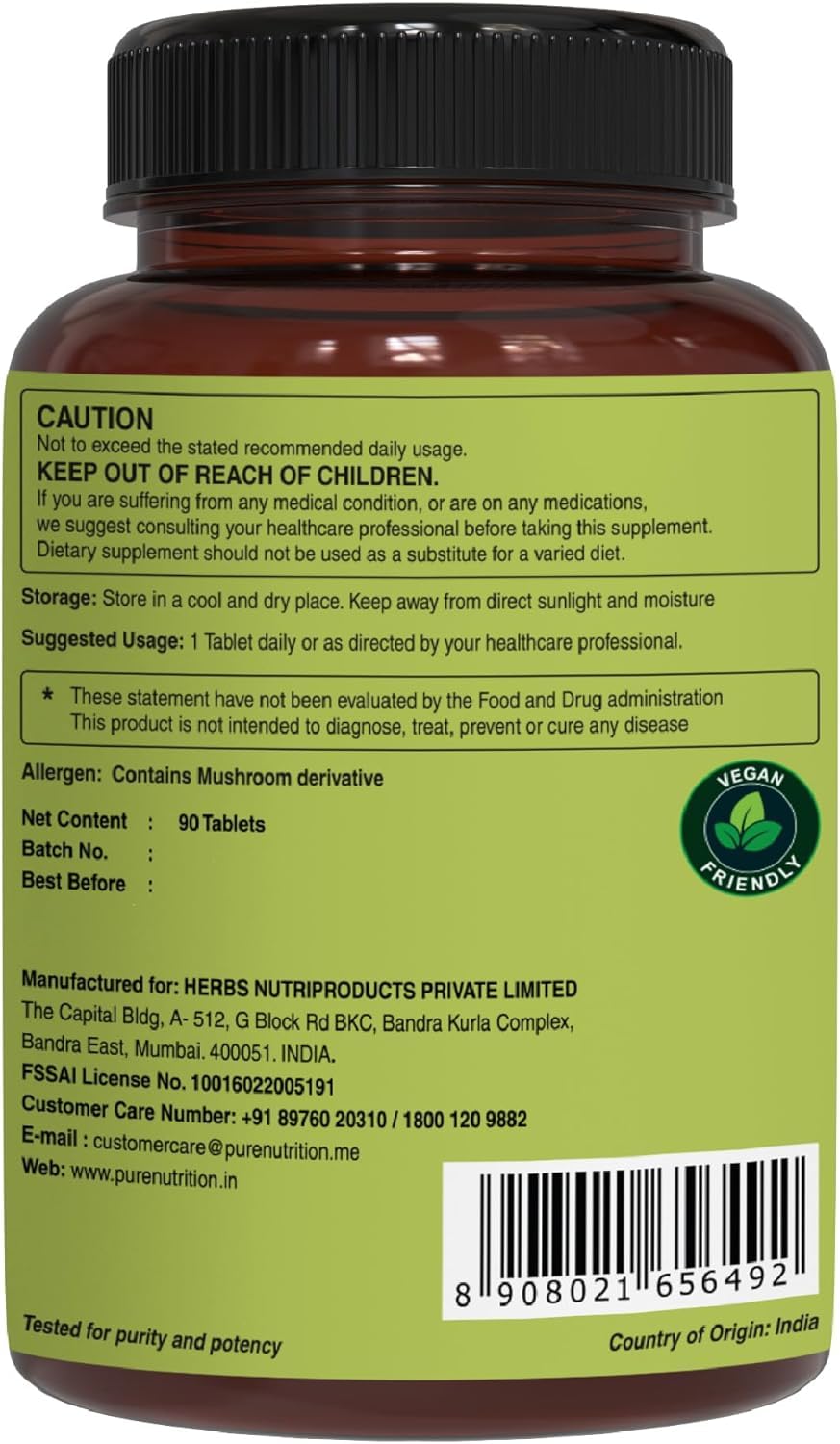 Pure Nutrition Whole Food Multivitamins for Women 1500mg. All Natural Plant-Based Multivitamin - Non GMO | Once Daily | 90 Tablets - 3 Months Supply