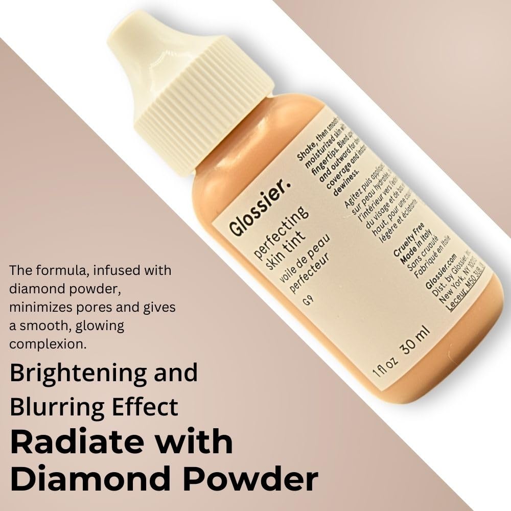 Glossier Perfecting Skin Tint for Dewy Sheer Coverage - G9 - Medium Warm