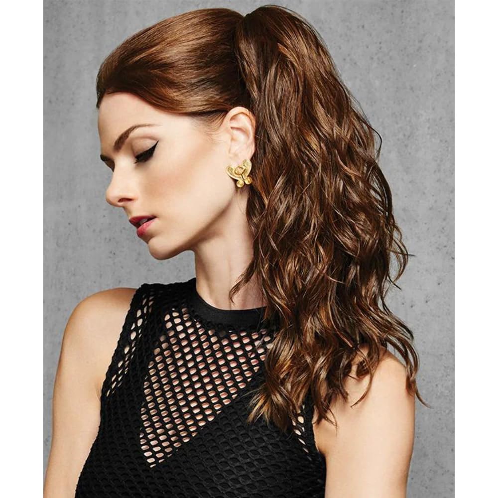 18 Simply Curly Ponytail Color R14/25 HONEY GINGER - Hairdo Hairpieces Claw Clip Pony Tru2Life Heat Friendly Beach Waves Synthetic