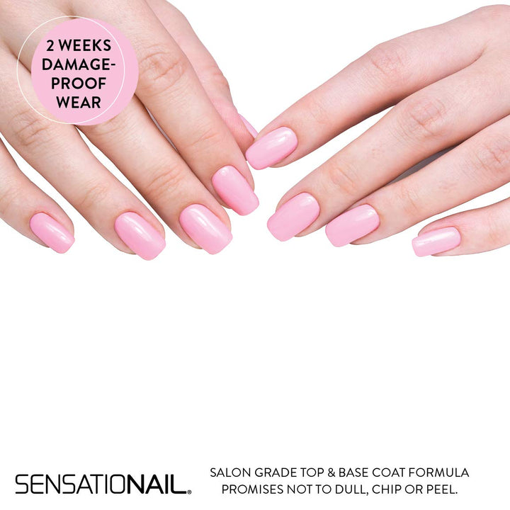 SensatioNail Base and Top Coat Gel Polish Refill Kit - Includes Gel Primer, Black, 0.37 Fl Oz