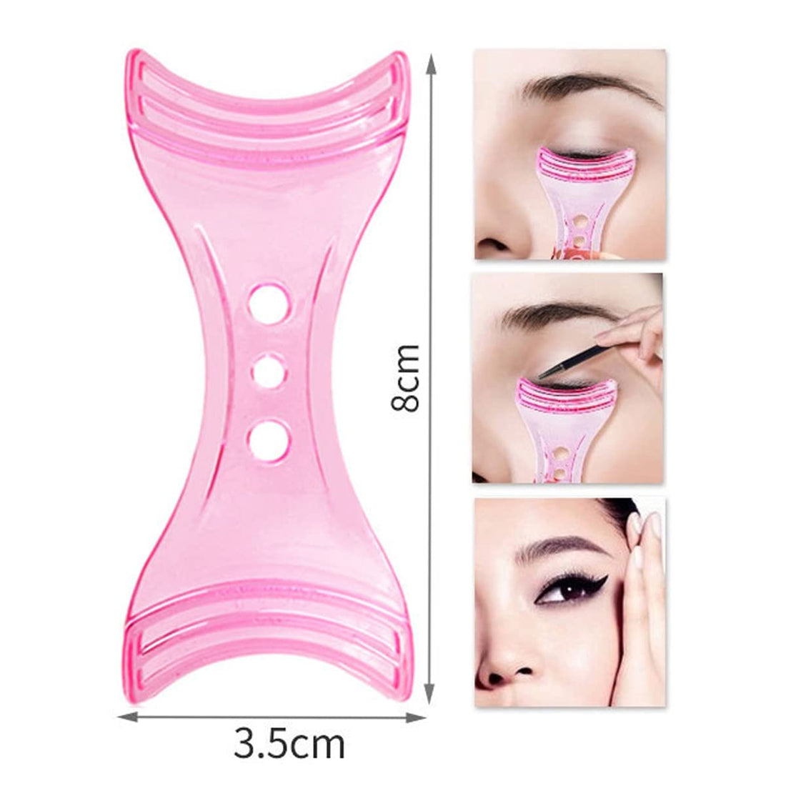 Aaiffey 4 Pcs Eyelash Makeup Tool Mascara Applicator Guide with Comb Eyeliner Guide Template Eyelashes Curlers Shields Applicators for Women Girls Eye Makeup Tool 3 in 1