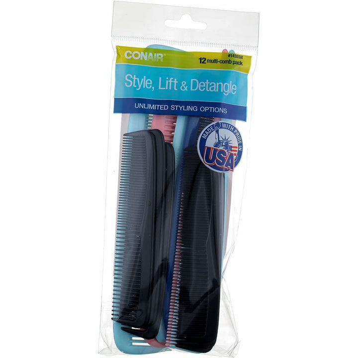 Conair -12 Pack Assorted Combs