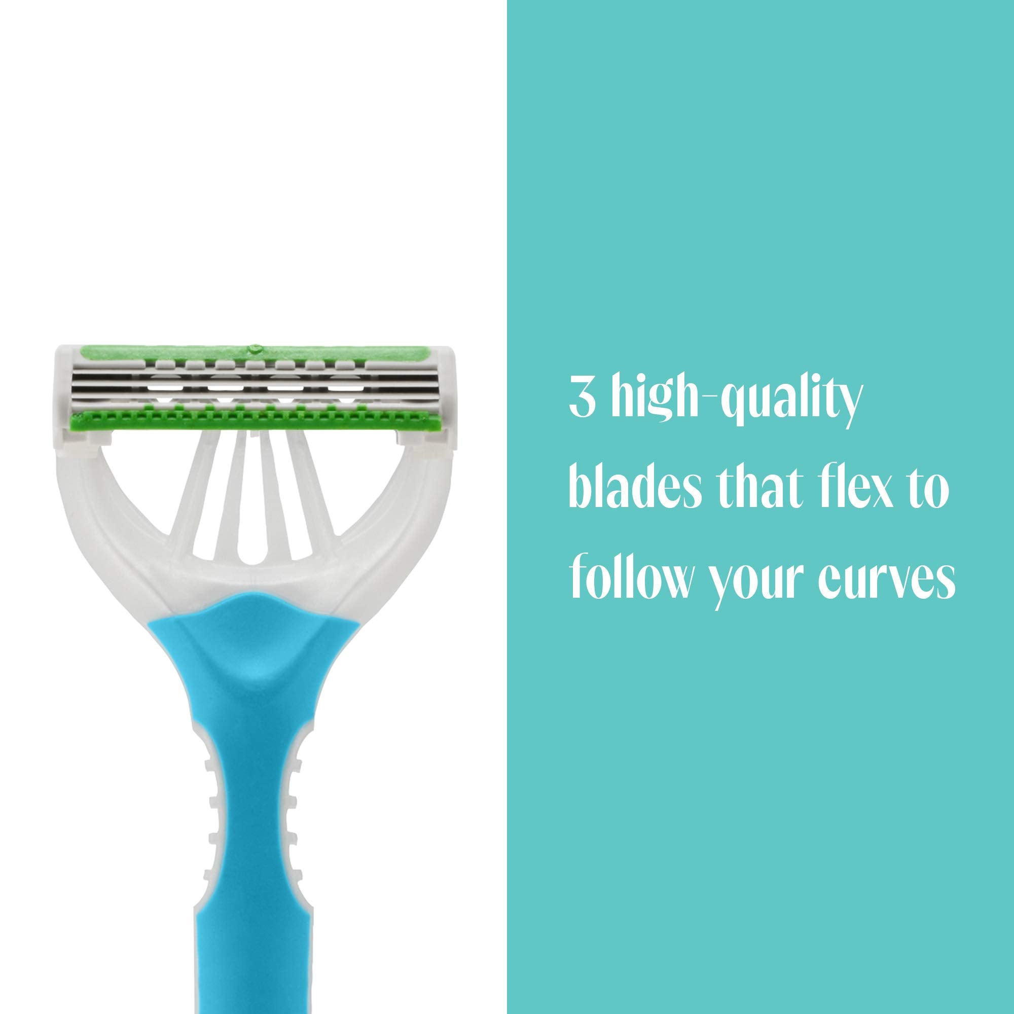 Skintimate Sensitive Skin 3 Blade Disposable Razor For Women, 4 Count