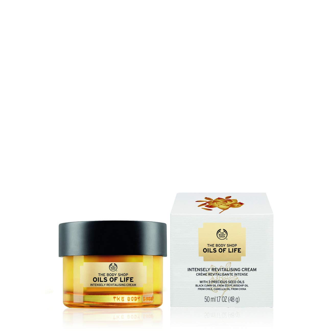 The Body Shop Oils of Life Intensely Revitalising Cream, 50 ML - For Mature Skin | Helps Skin Feel Revitalised | Vegan