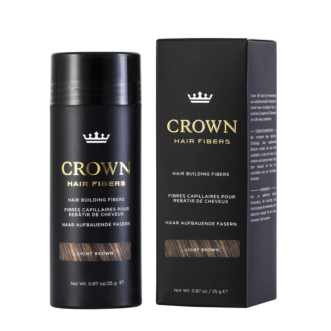 Crown Natural Keratin Hair Loss Concealer, 0. 87 oz, Light Brown