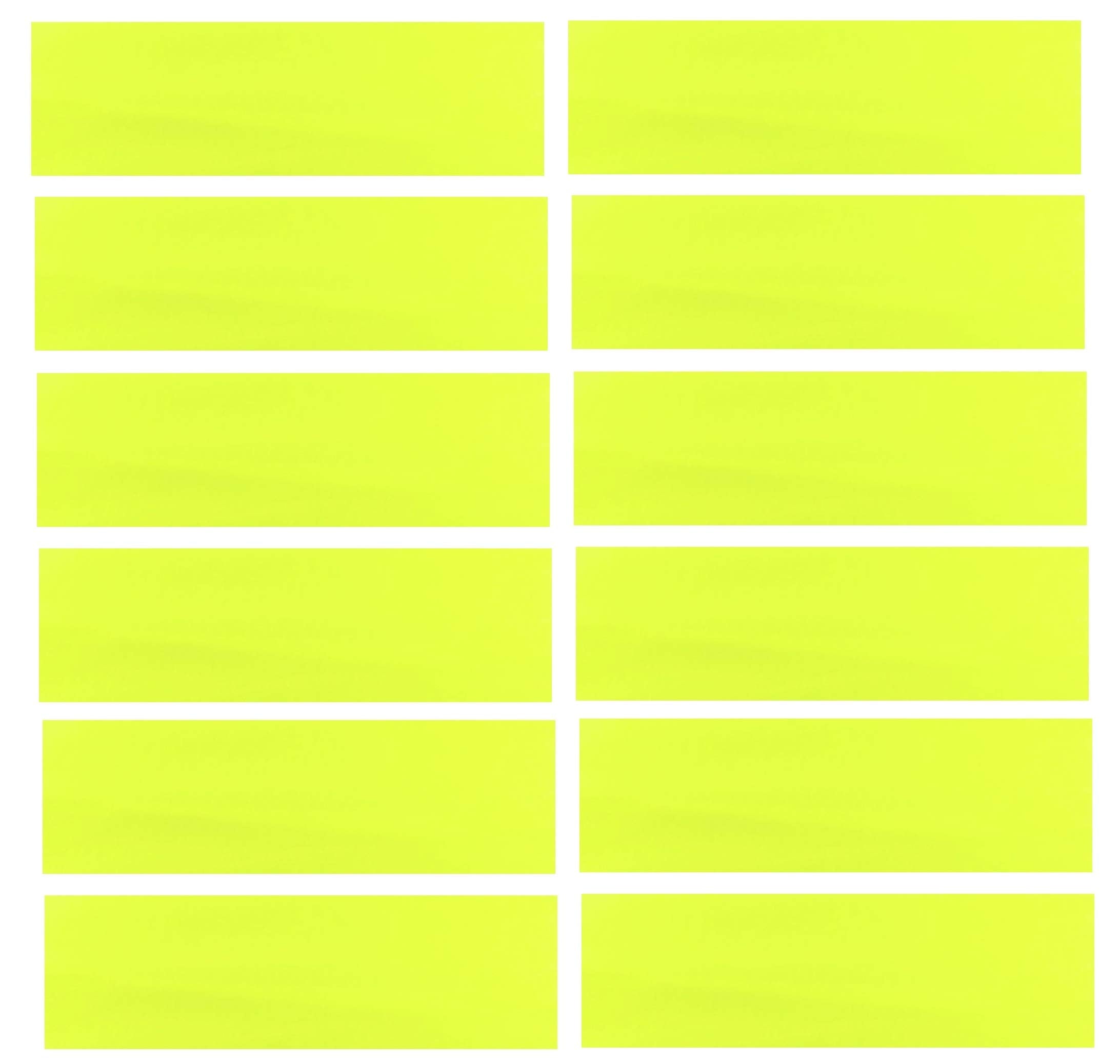 Kenz Laurenz Soft and Stretchy Elastic Cotton Headbands, (Pack of 12) - Neon Yellow