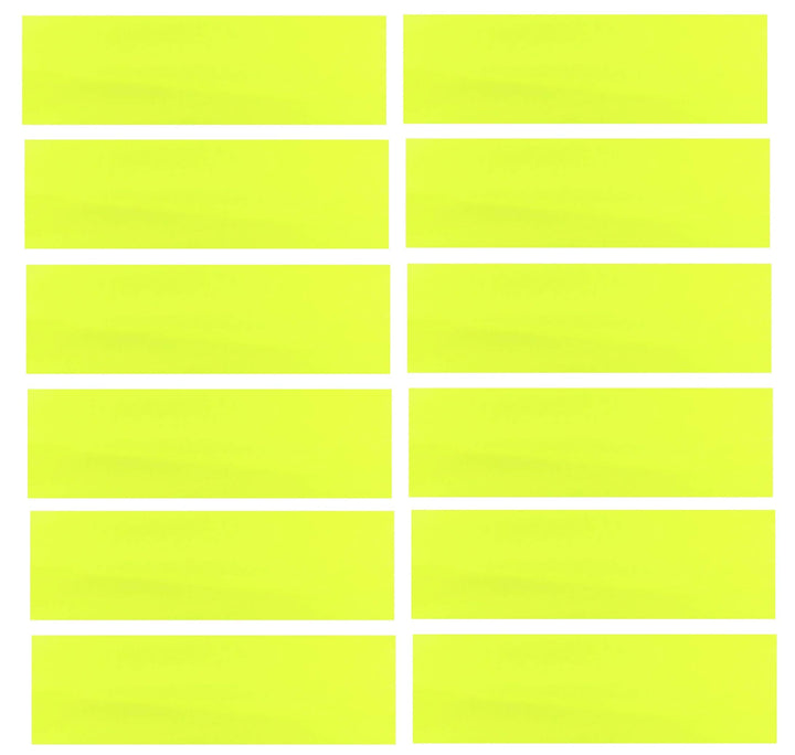 Kenz Laurenz Soft and Stretchy Elastic Cotton Headbands, (Pack of 12) - Neon Yellow