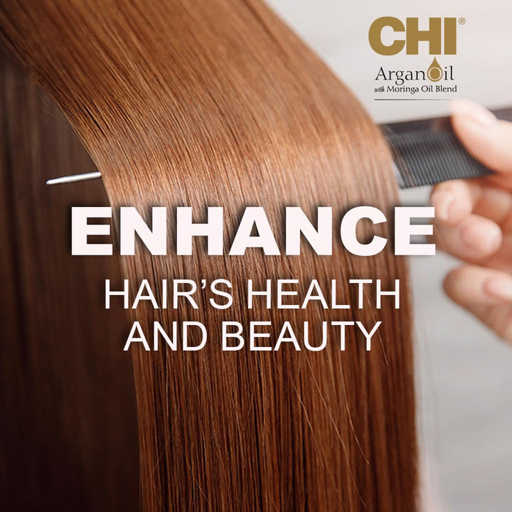 CHI Argan Oil plus Moringa Oil Luxe Trio Kit with Shampoo, Conditioner and Moringa Oil (Set of 3), 11 fl. oz.
