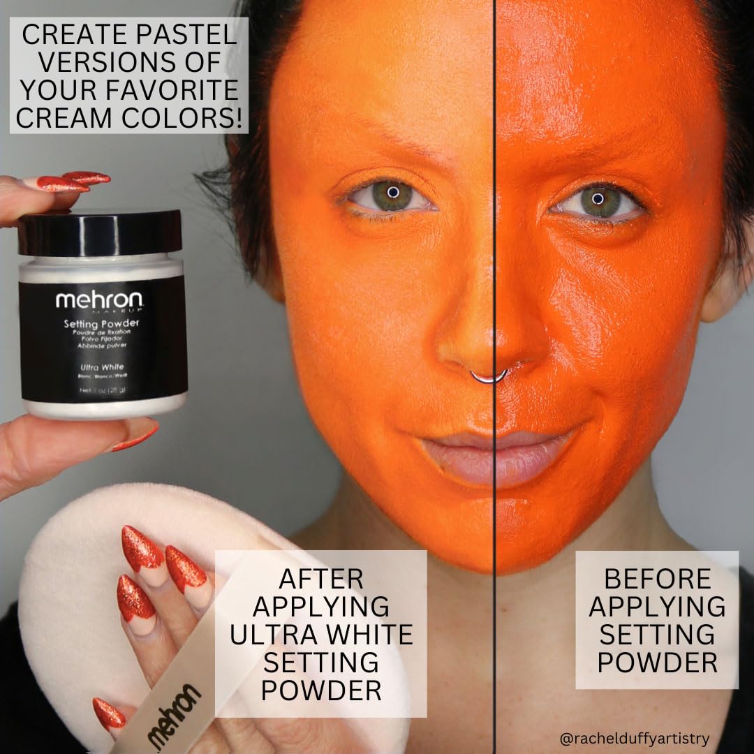 Mehron - UltraFine Setting Powder - Ultra White - 1 oz