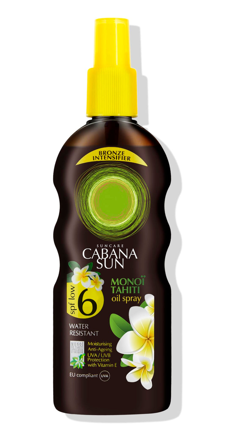 Cabana Sun Bronze Monoï Tahiti Oil Spray SPF 6 Water...