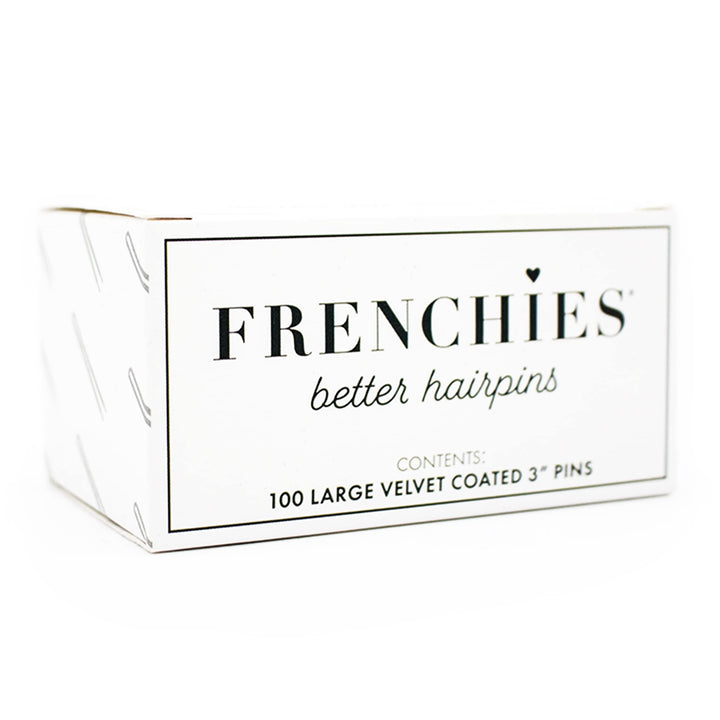Frenchies Ultra Flocked Extra Soft French Twist Hair Pins: The French Hair Pins for Buns, Wedding Updo Hairstyles, Hair Extensions + Wigs, 100 Count, Blond, Large (3 inch)