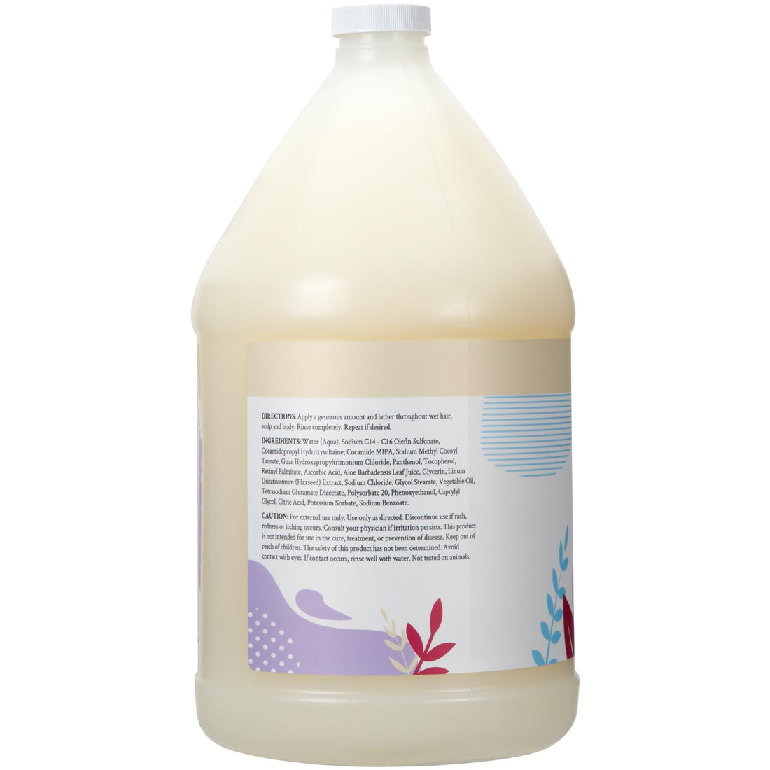 Ginger Lily Farms Botanicals 3-in-1 Shampoo, Conditioner & Body Wash, 100% Vegan & Cruelty-Free, Fragrance Free, 1 Gallon (128 fl oz) Refill