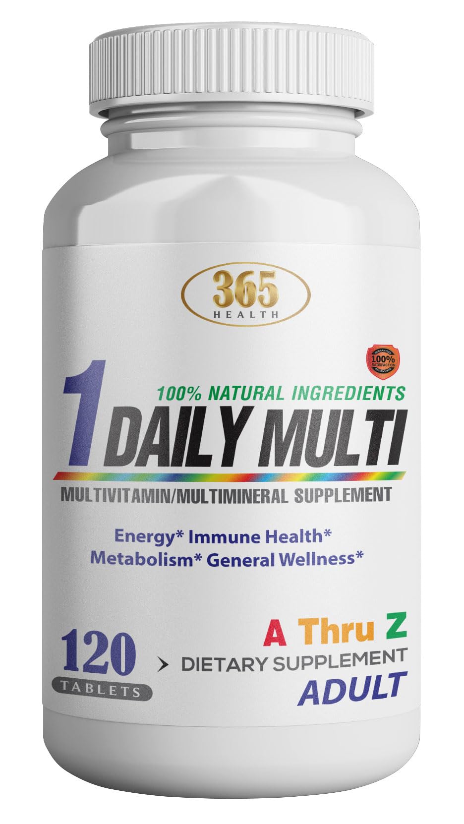 Multivitamin, Multimineral Supplement w/Antioxidants, Zinc, Vitamin D3 & B Vitamins, Gluten Free, Non-GMO Ingredients - (120 Count) 365 Health