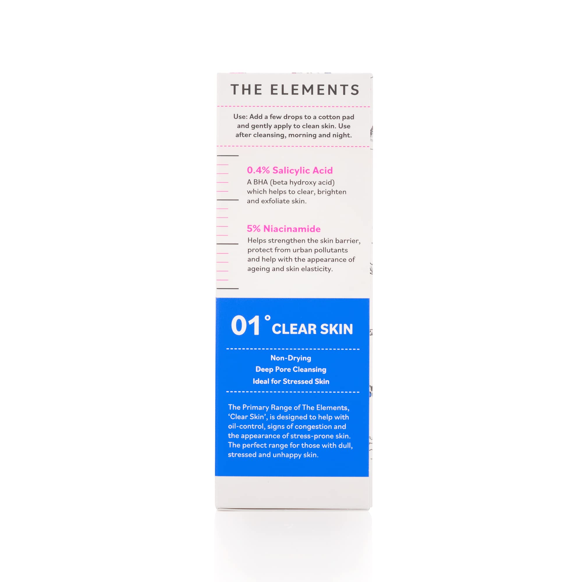 The Elements Skin Clarifying Toner, an Ultra-Hydrating Face Toner Formulated with Salicylic Acid and Niacinamide, 100ml