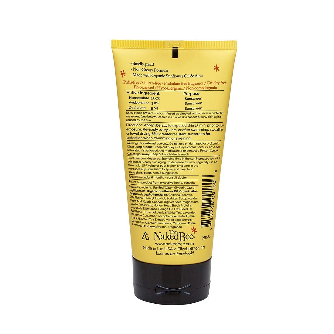 Naked Bee Vitamin C Sunscreen SPF 30-5.5 oz