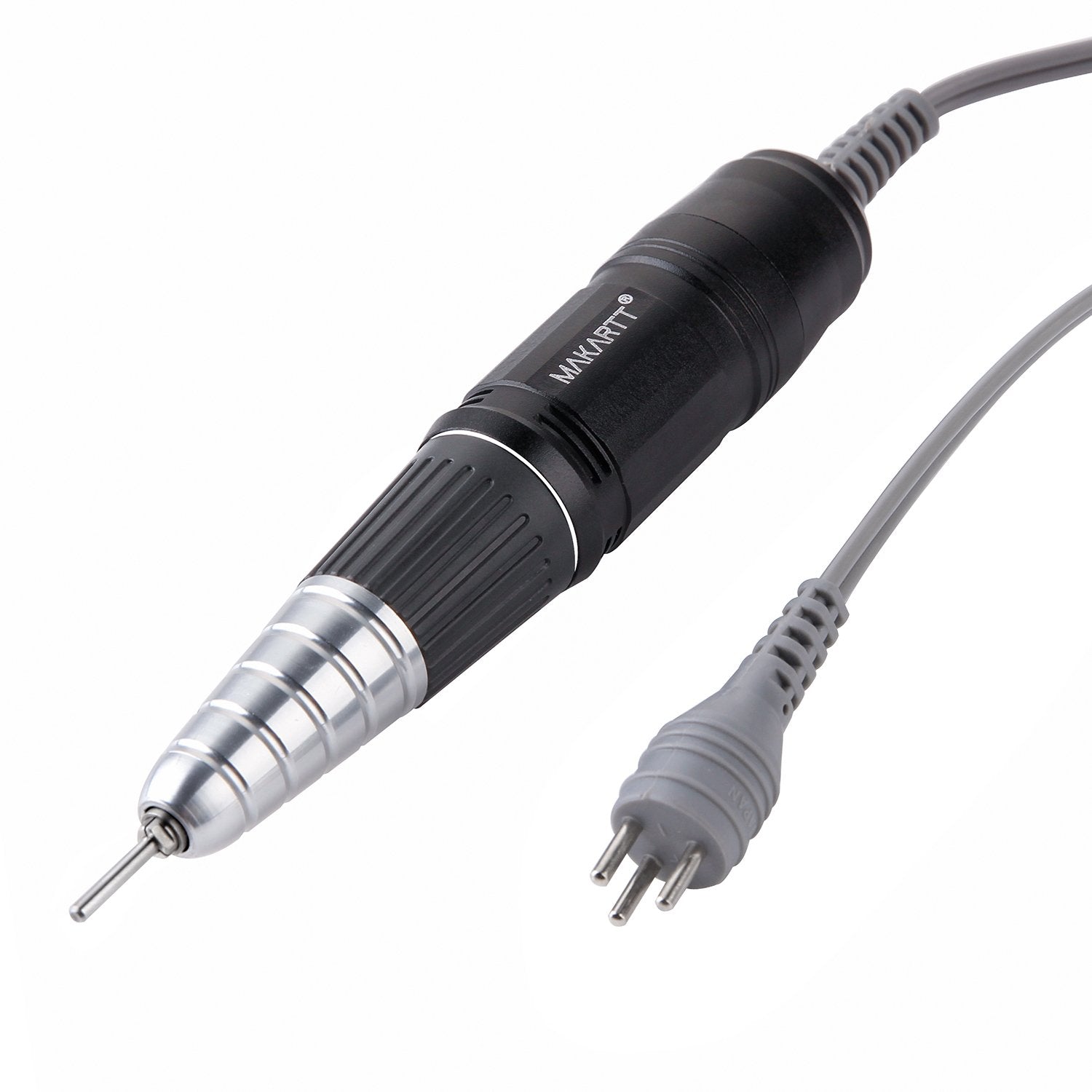 Makartt 30000RPM Up200 Nail Drill Handpiece 3 Pins Professional E File for Gel Nail Drill Bit Black