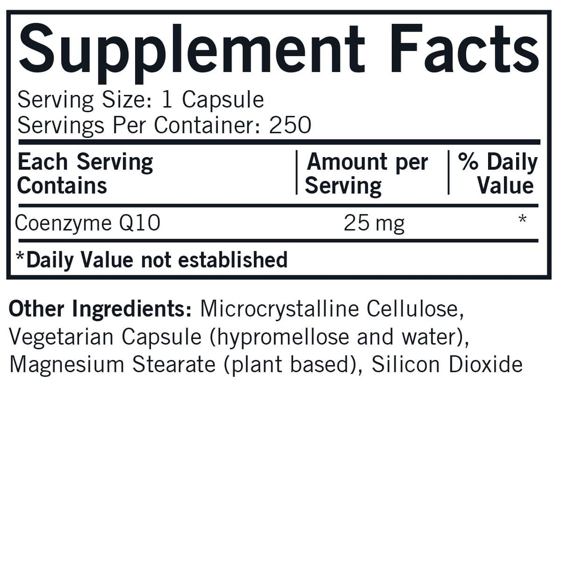 Kirkman Coenzyme Q10-25 mg - 250 Capsules