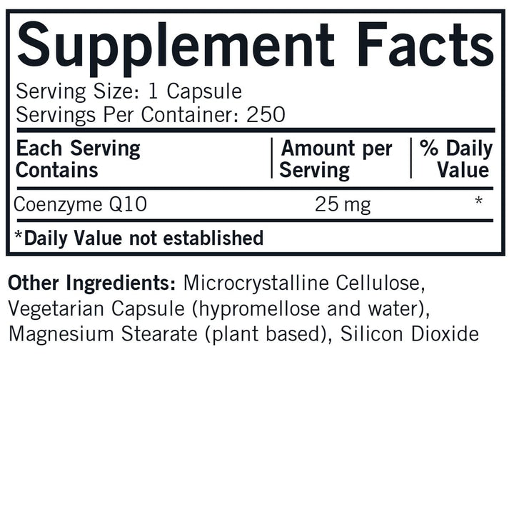 Kirkman Coenzyme Q10-25 mg - 250 Capsules