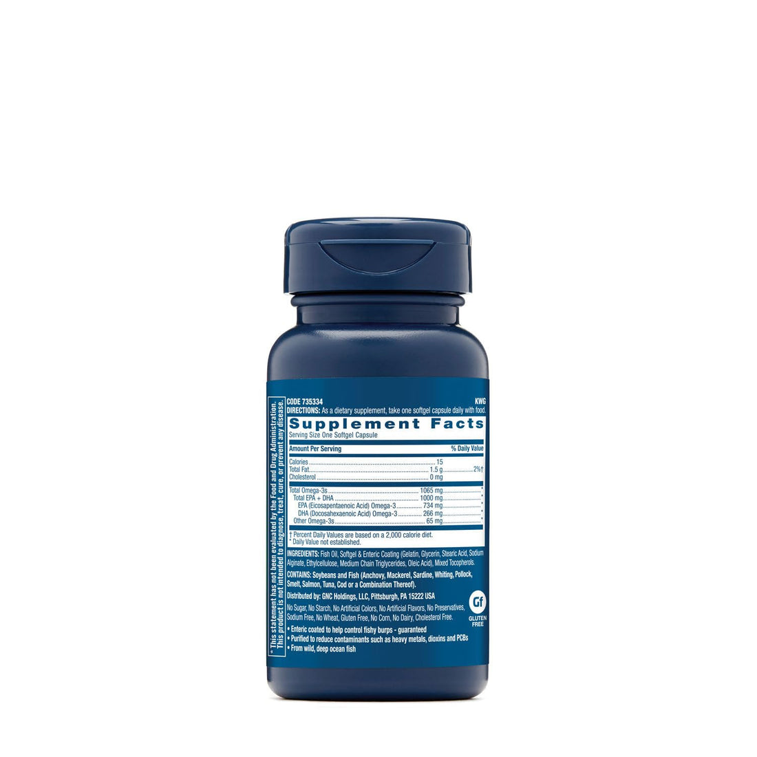 GNC Triple Strength Omega 3 Fish Oil 1000mg, 30 Count, Supports Joint, Skin, Eye, and Heart Health