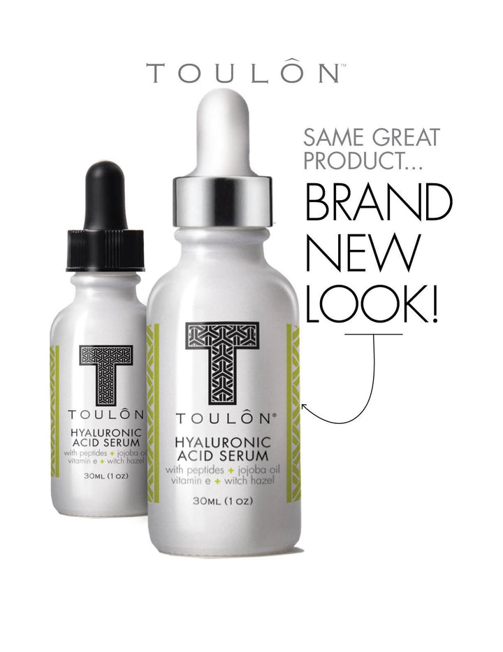 TOULON Natural and Organic Hyaluronic Acid Serum for Face with Peptides, Jojoba Oil, Vitamin E and Witch Hazel