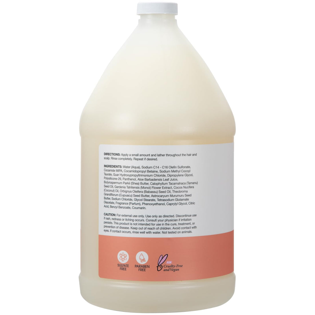 Ginger Lily Farms Salon Formula FrizzFreeze Pro Anti-Frizz Shampoo for Frizzy Hair, 100% Vegan & Cruelty-Free, 1 Gallon (128 fl oz) Refill