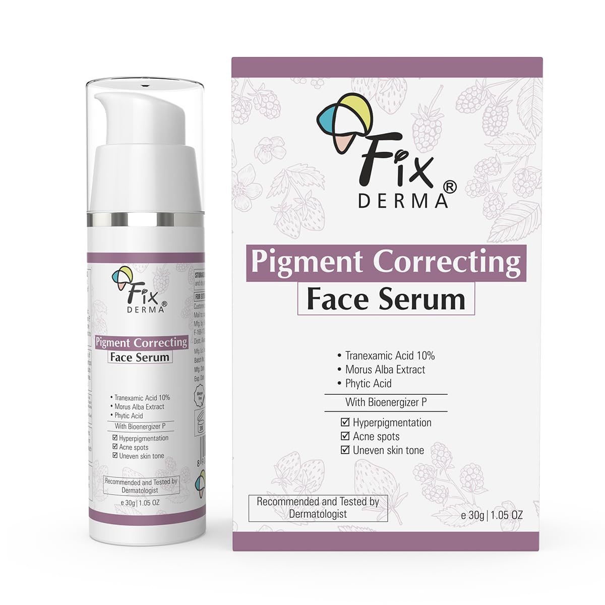 Fixderma 10% Tranexamic Acid Serum, Pigment Correcting Serum | Face Serum for Melasma, Hyperpigmentation & Acne Spots | Acne Serum | Face Serum for Men & Women - 30g