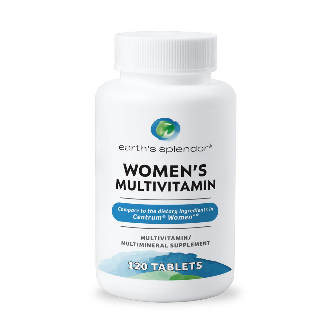 Earth's Splendor Women's Multivitamin, Overall Wellness Support, Multimineral Supplements, Helps Support Metabolism, Vitamin B12, Vitamin A, C, D, E, K, B6, Biotin (120 Immune Support Tablets)