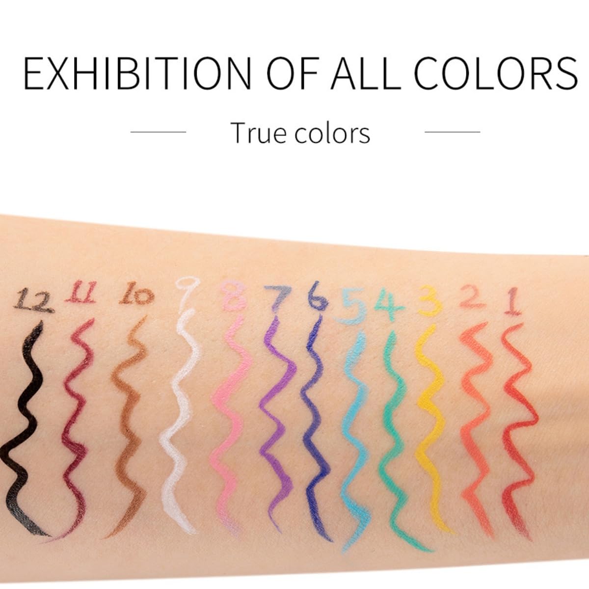 ONarisae eyeliner pencil waterproof ink liner liquid pigmented smudge proof eye liner pen White