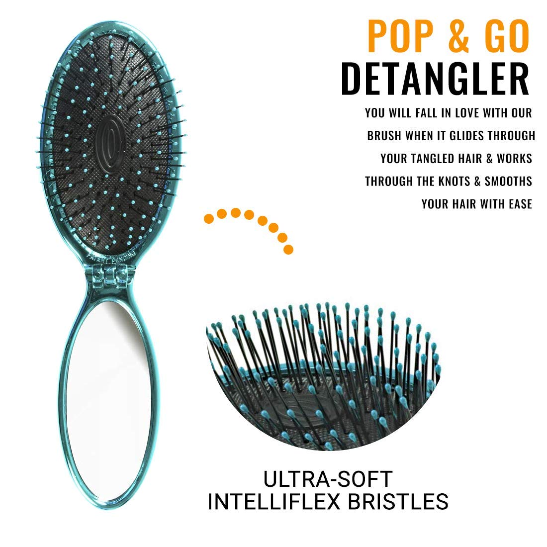 Wet Brush Detangler teal pop & go fold (Teal)
