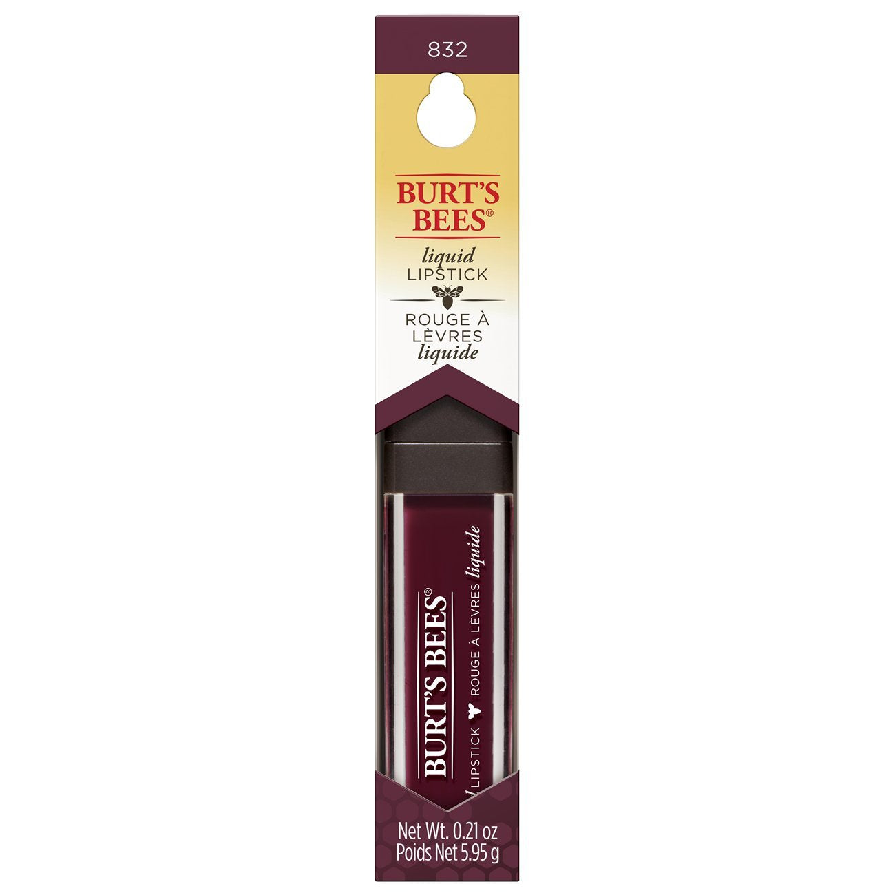 Burt's Bees 100% Natural Glossy Liquid Lipstick, Mauve Meadow, 1 Tube