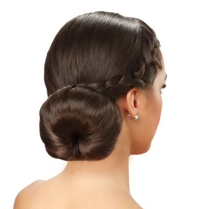 Goldrose Beauty Buns 2 Piece Magic Hair Styling Styler Twist Ring Former Shaper Doughnut Donut Chignon Bun Maker Clip Hair Curler Accessory Small & Large (Brown)