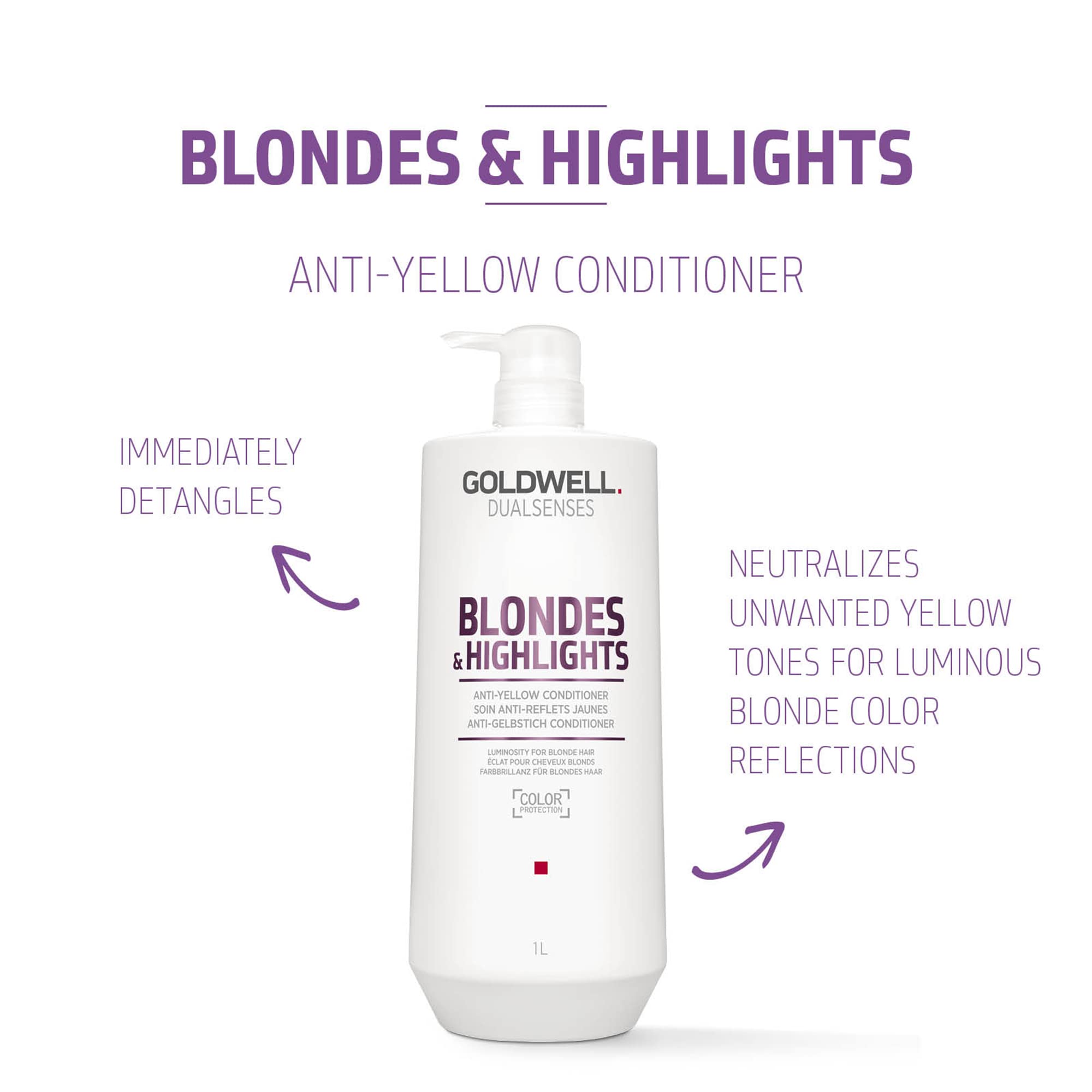 Goldwell Dual Senses Blondes & Highlights Anti-Yellow Conditioner (Luminosity For Blonde Hair) ( 215434 )