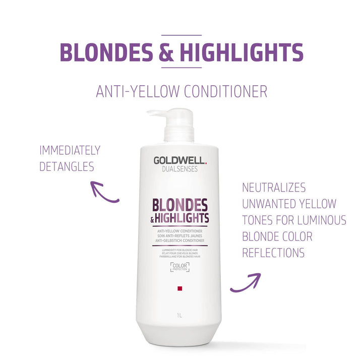 Goldwell Dual Senses Blondes & Highlights Anti-Yellow Conditioner (Luminosity For Blonde Hair) ( 215434 )