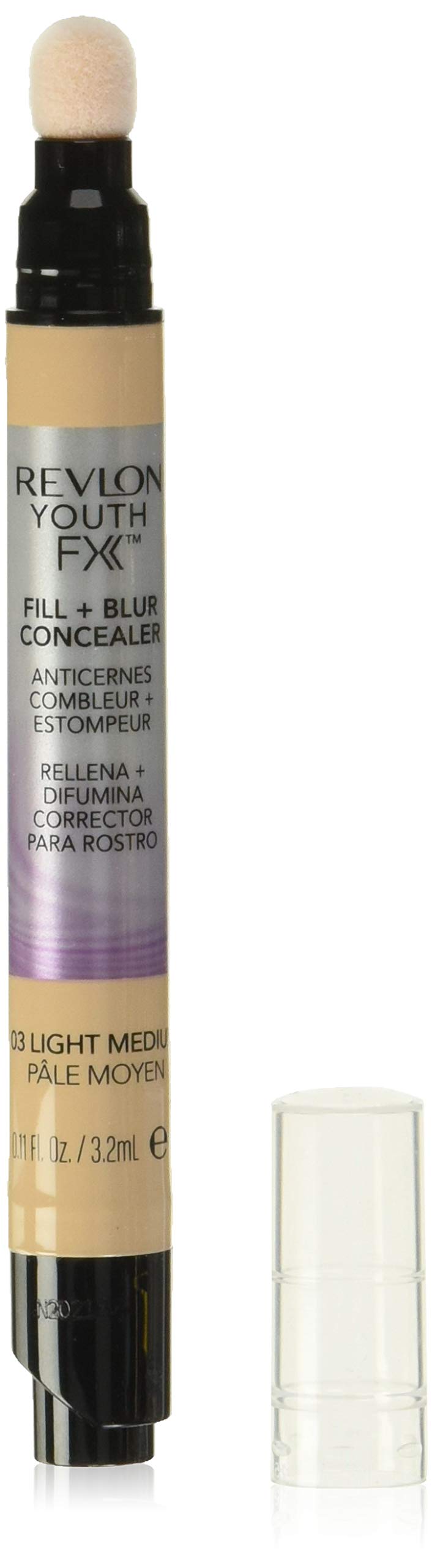 Revlon Youth Fx Fill + Blur Concealer, Light Medium, 0.11 Fluid Ounce
