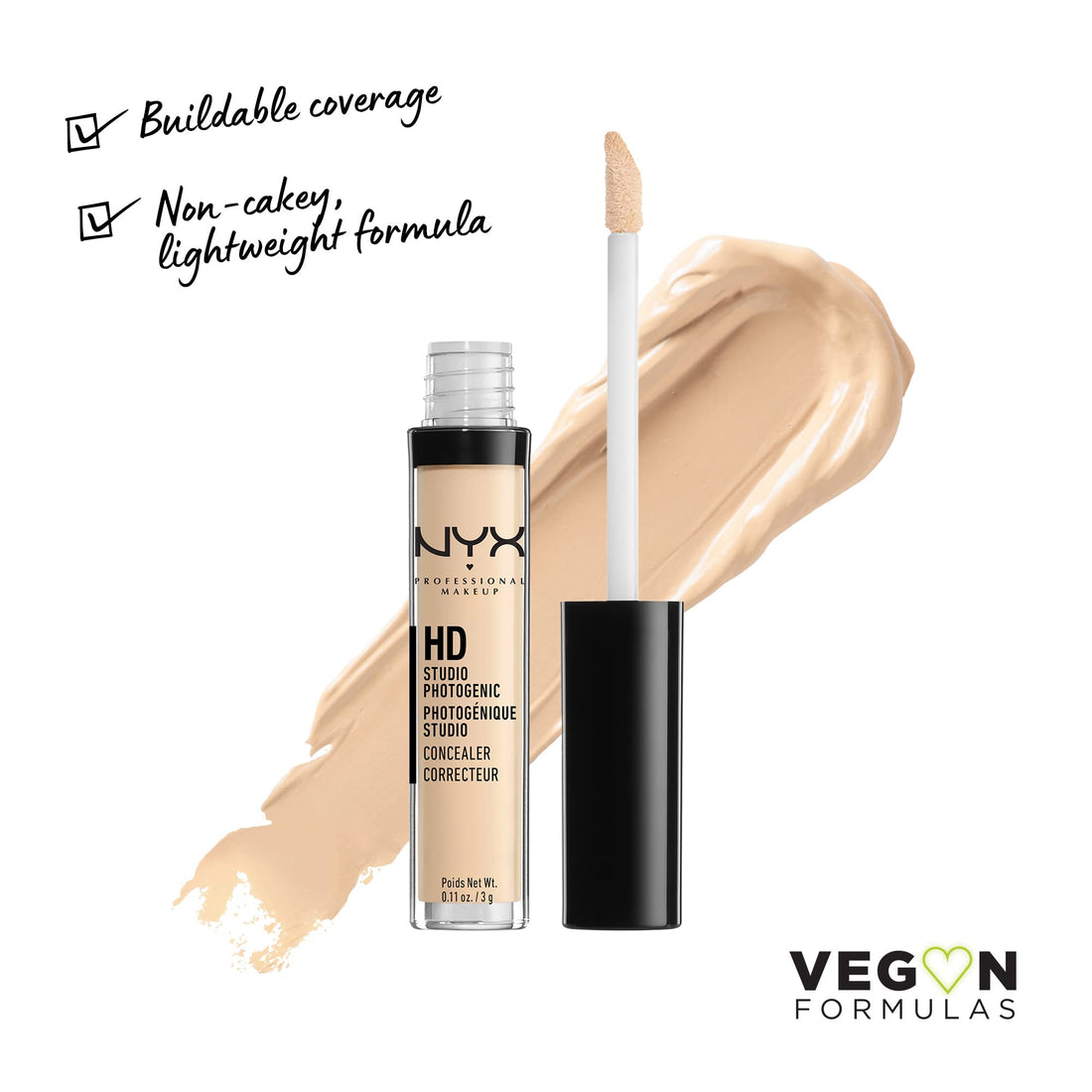 NYX PROFESSIONAL MAKEUP Had Photogenic Concealer Wand, Alabaster, 0.11 Ounce