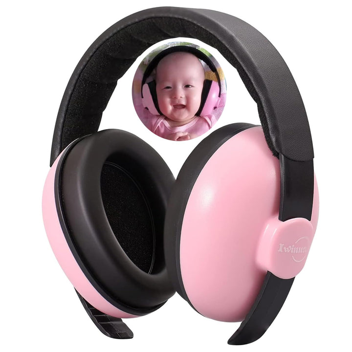 Baby Noise Cancelling Headphones Infant Ear Protection Comfortable Noise Reduction Ear Muffs for Babies Toddler 1 Months to 2 Years, Pink