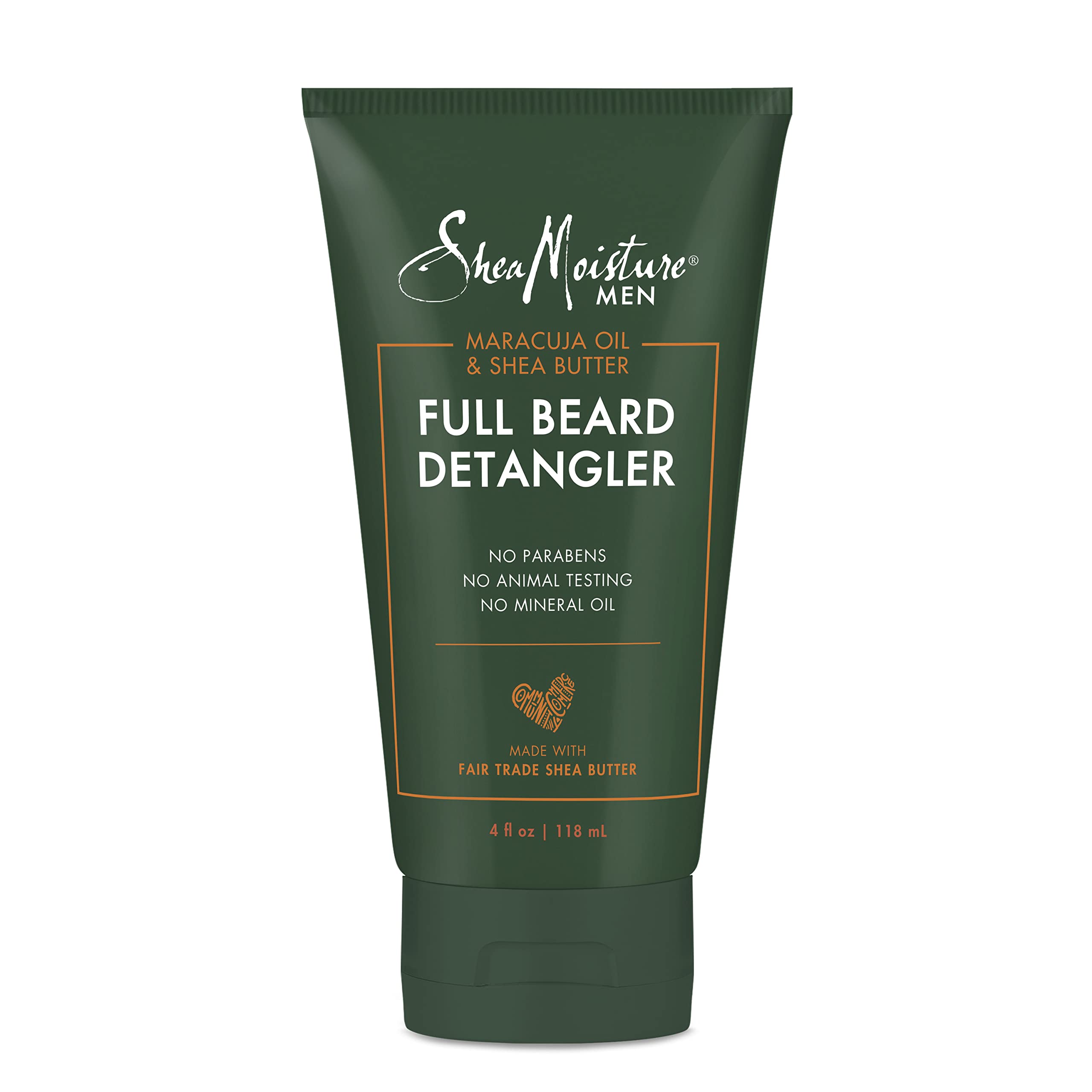 Shea Moisture Mens Full Beard Detangler, All Natural ingredients, Maracuja Oil & Shea Butter, Soften Hair & Ease Out Knots for a Scuff-Free Beard, 4 Ounce