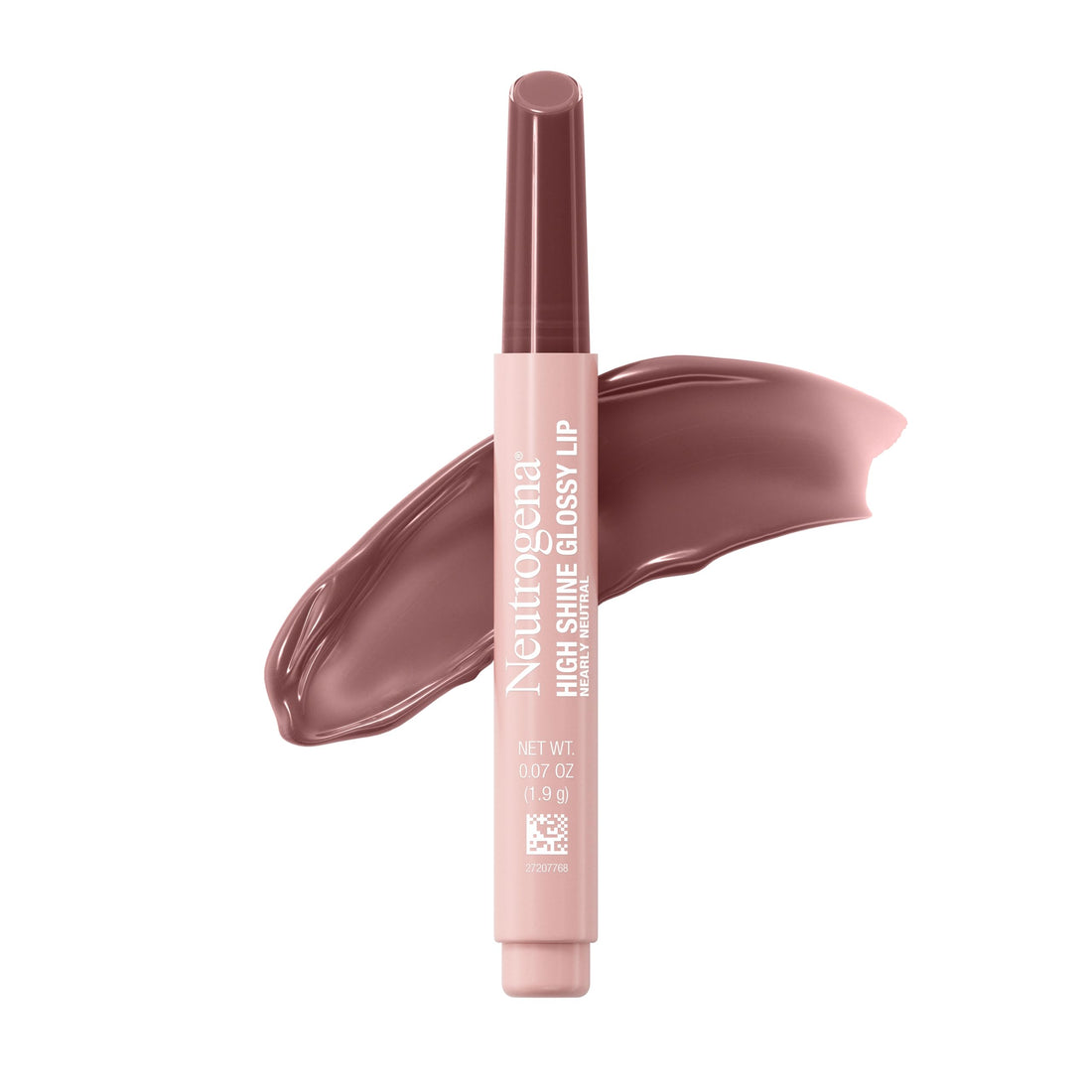 Neutrogena High Shine Glossy Lip with Maracuja Oil + Vitamins & Antioxidant Vitamin E, Nourishing Glossy Lip, Non-Retractable, Pigmented For Buildable Color, Nearly Neutral, 0.07 oz