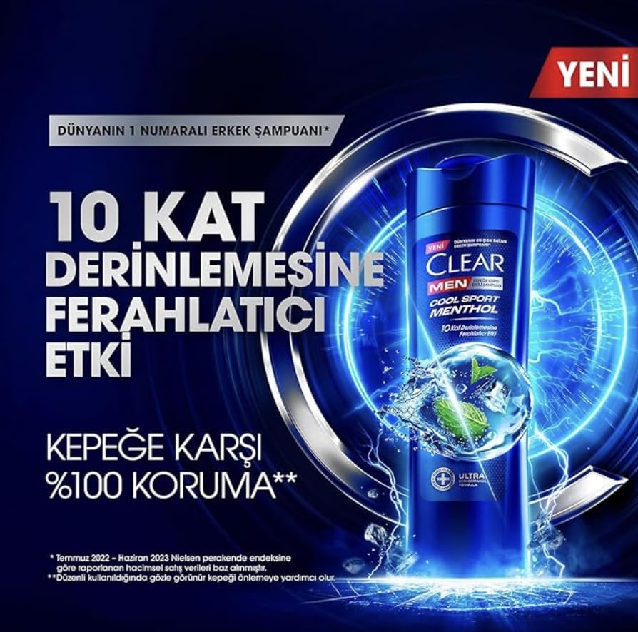 Generic NEW Clear Men Anti-Dandruff Shampoo Cool Sport Menthol Refreshing Menthol Effect 350 ml