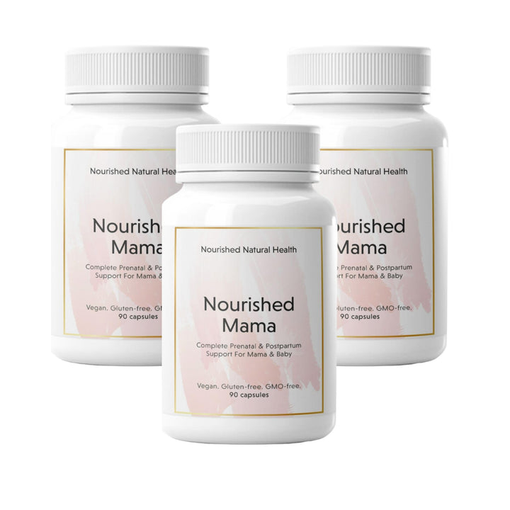 Nourished Mama Prenatal Multi Vitamin - Vegan Multivitamin for Preconception, Pregnancy, Postpartum and Breastfeeding Support - Iron-Free with Methylated Folate & High Dose Choline - 270 Capsules