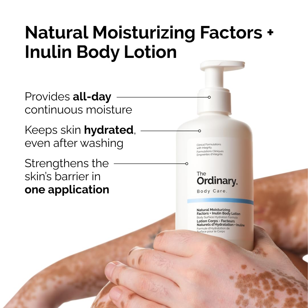 The Ordinary Face & Body Set Daily Skincare Routine with Niacinamide 5% Face & Body Emulsion, Natural Moisturizing Factors + Inulin Body Lotion, and Natural Moisturizing Factors + Hyaluronic Acid