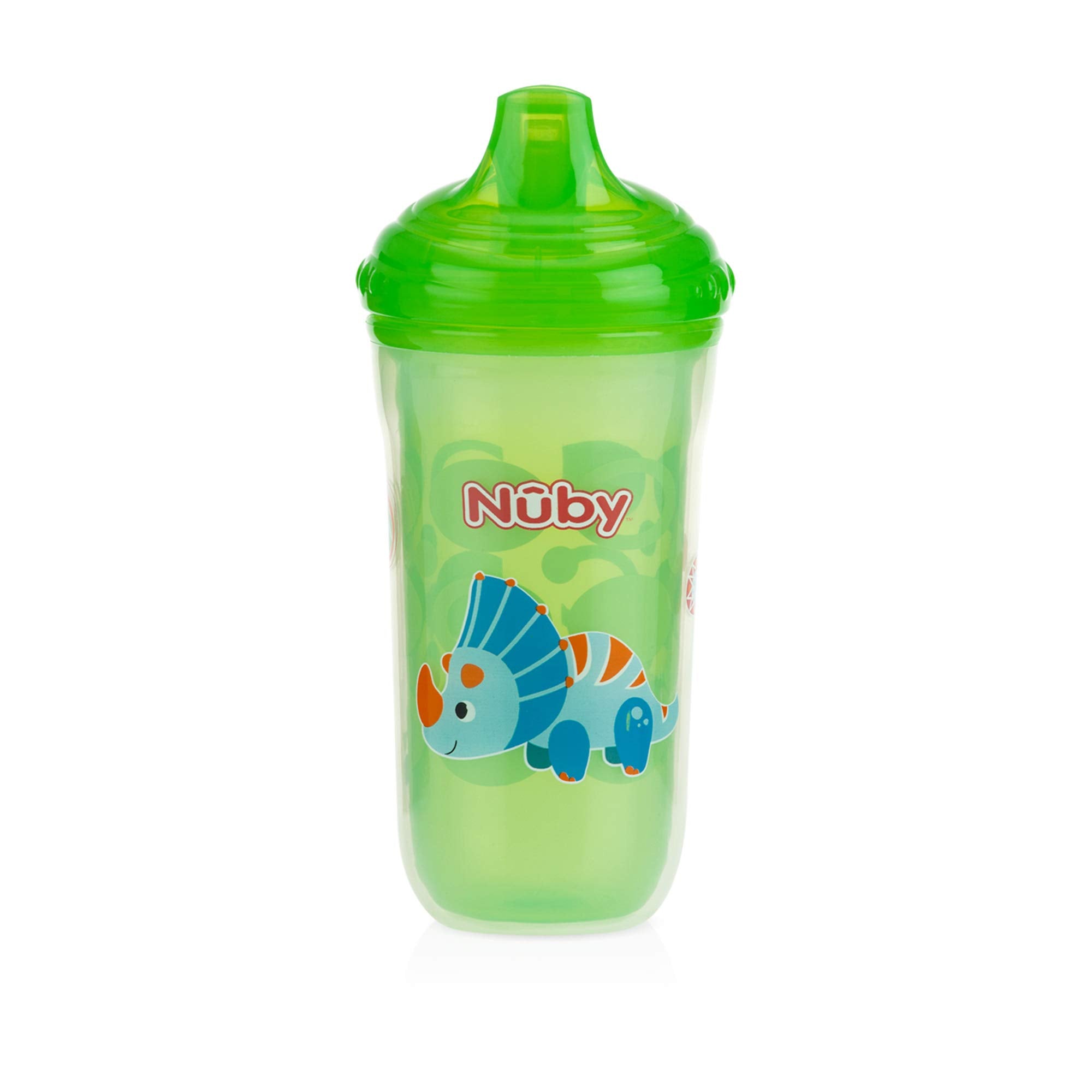 Nuby Insulated No Spill Easy Sip Cup with Vari-Flo Valve Hard Spout, Boy, 9 Oz, 3 Count