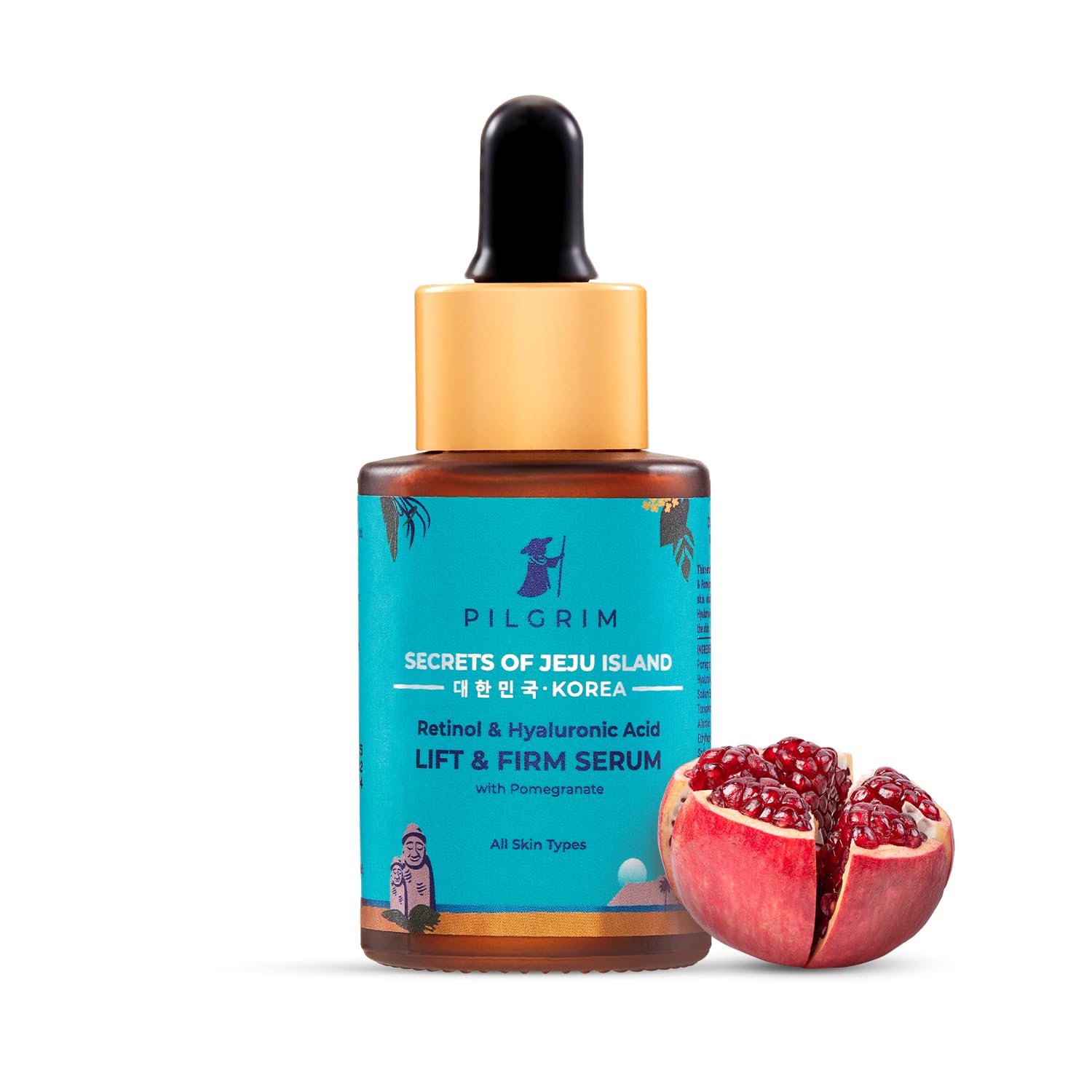 Pilgrim Lift & Firm Face Serum | Retinol & Hyaluronic Acid Anti Aging Serum | Firms Skin, Smooths Fine Lines, Restores Elasticity & Radiance | Lightweight & Fast Absorbing | 1.01 Fl Oz (30ml)