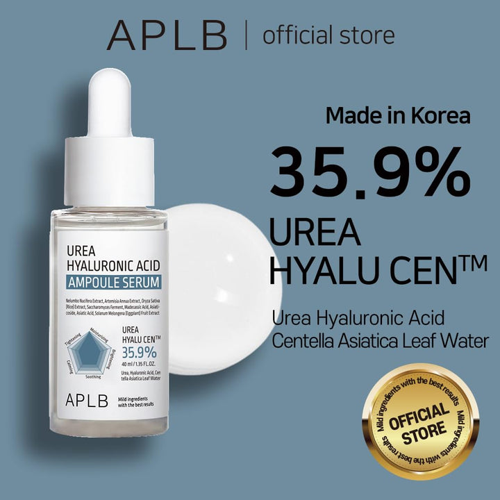 APLB Urea Hyaluronic Acid Ampoule Serum | UREA HYALU CEN™ 35.9% 1.35 FL.OZ/Korean Skincare, Deep hydration, Nourishing, Dry skin, Wrinkle care, Revitalize for gentle and improve skin texture