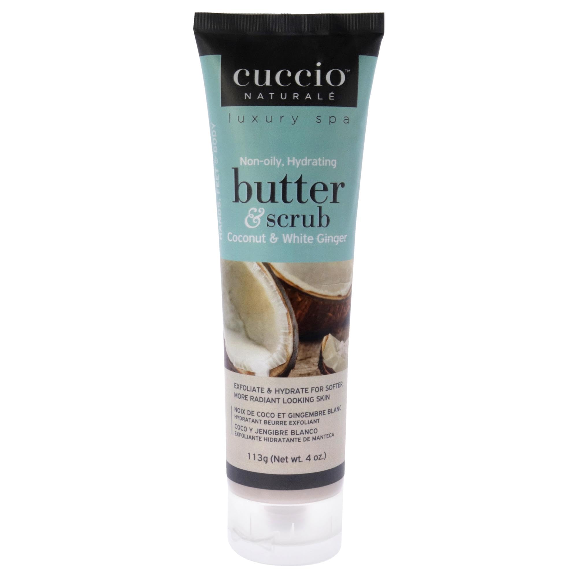 Cuccio Coconut & White Ginger Butter & Scrub  4 oz.