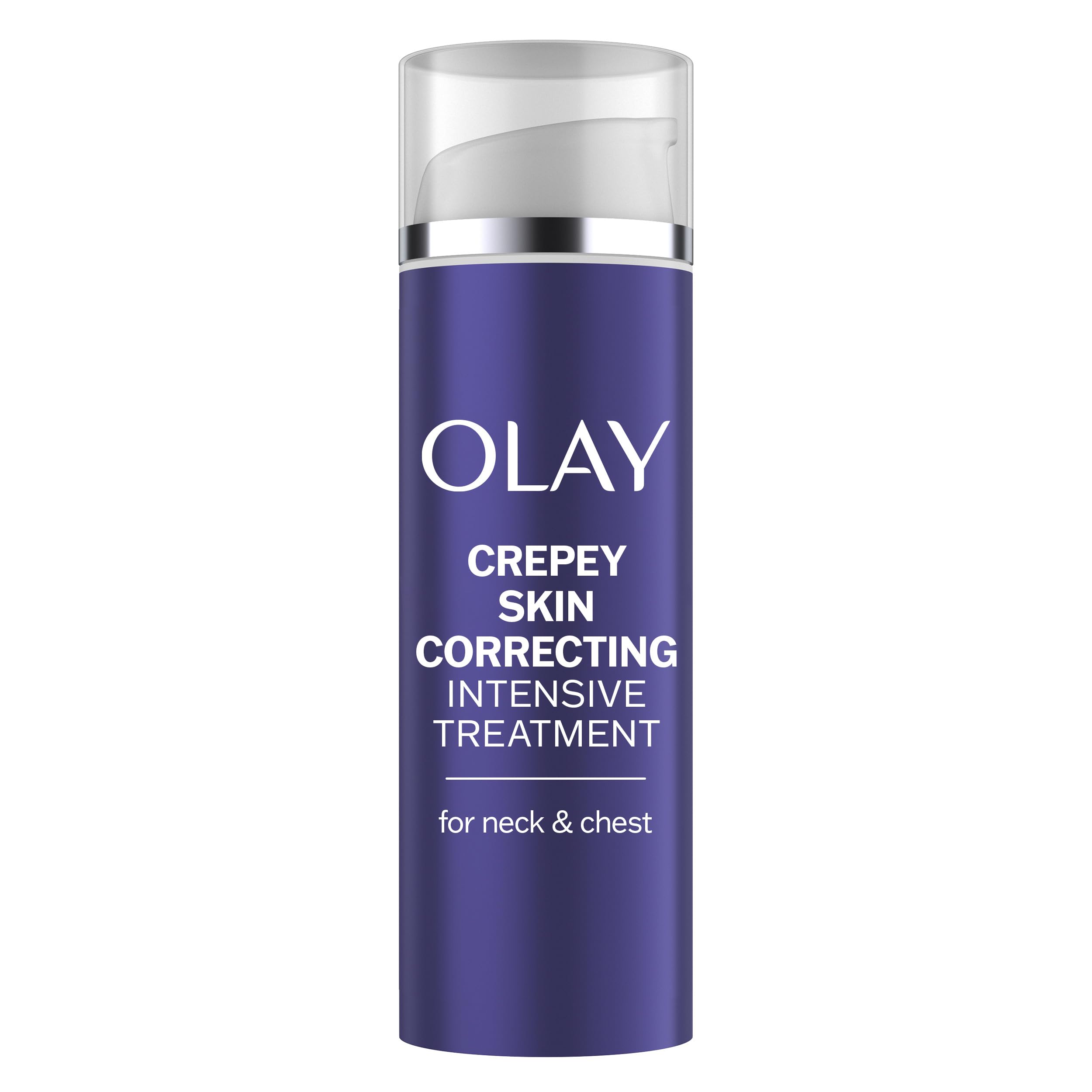 Olay Treatment Cream Intensive Crepey Skin Correcting for Neck & Chest with Retinol24, Vitamin B3 Complex, Deeply Hydrates, Renews & Smoothes Skin, 1.7 fl oz